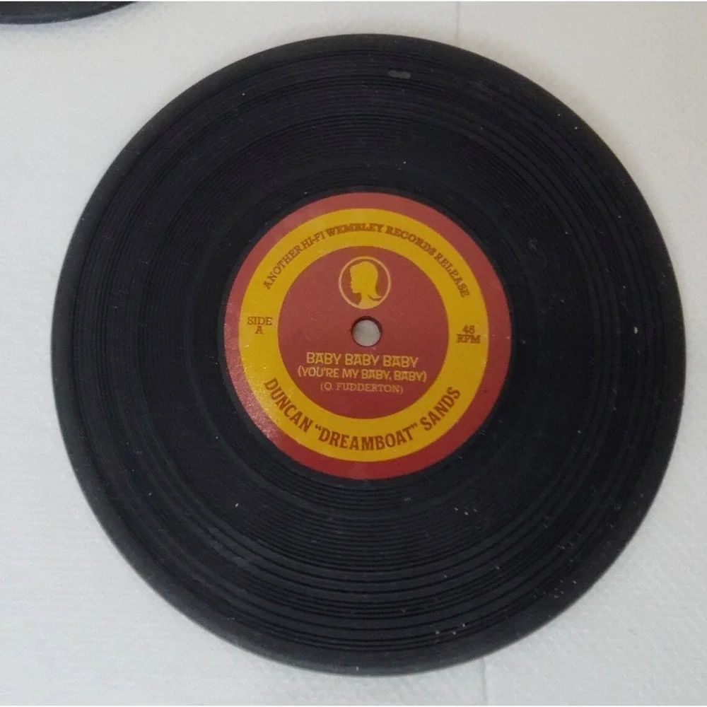 Rockin' Vinyl Coasters Set-2 VTG APX 3